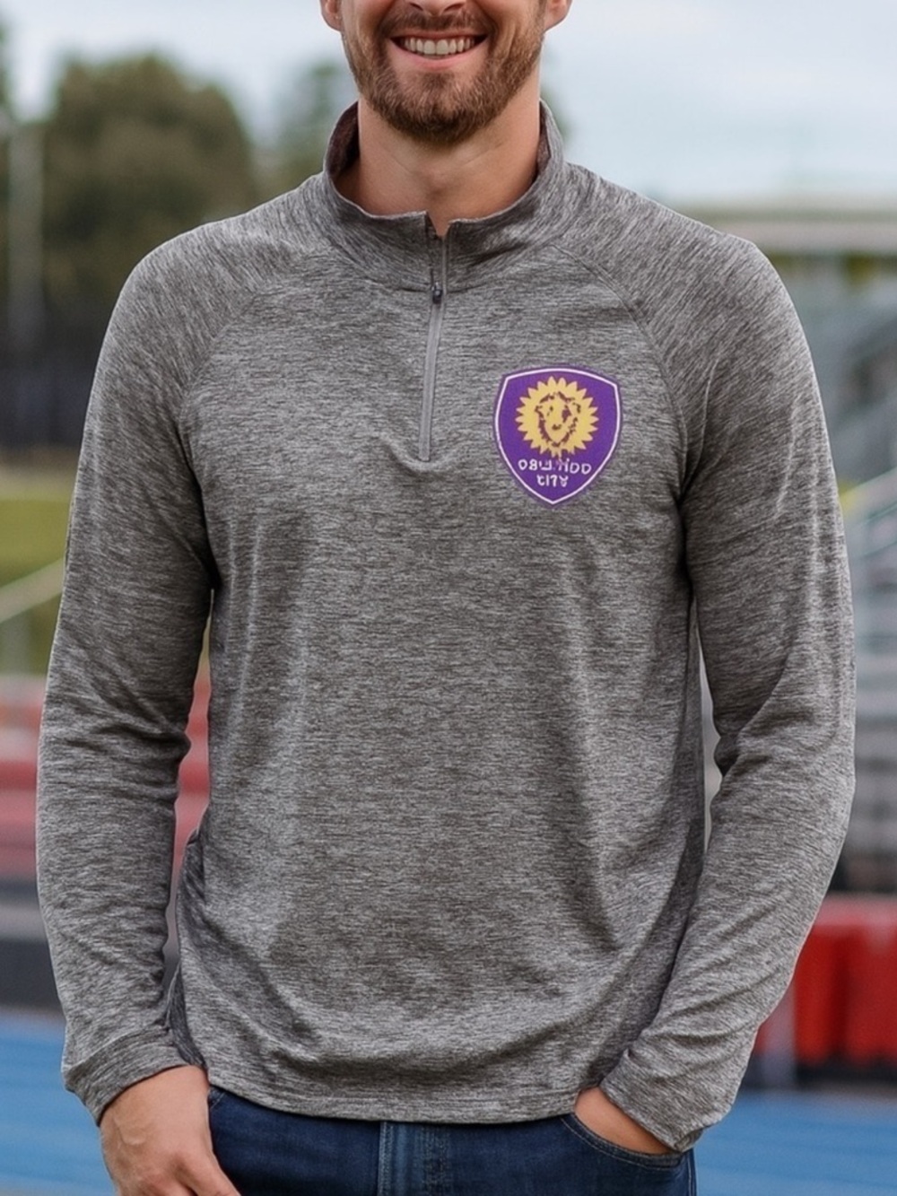 MLS Men’s Orlando City Grey Pull Over Jacket